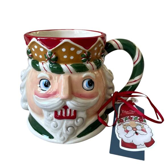 Bluesky Other - Blue Sky NUTCRACKER Christmas 16 oz MUG Heather Goldminc Clayworks New NWT